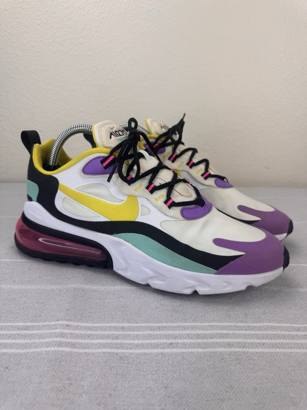 Nike Air Max 270 React Bauhaus Athletic Running Sneakers Geometric Abstract 8.5